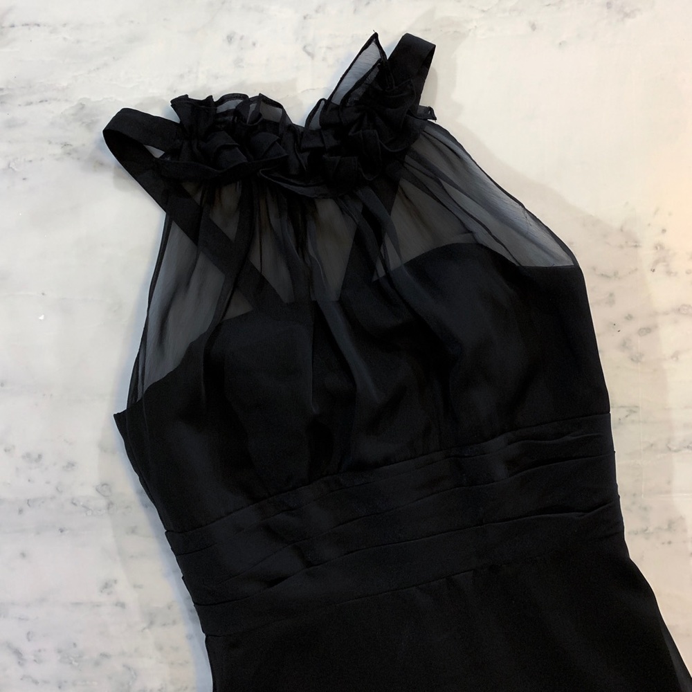 Black Long Bridesmaid Prom Homecoming Dress - Picture 2 of 8